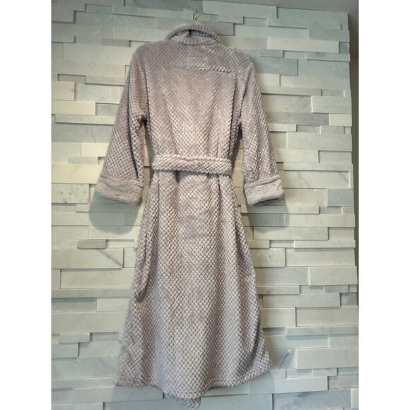 CAROLE HOCHMAN NWT Super Soft Tie Waist  Wrap Front Plush Lavendar/Lilac Robe M - Picture 2 of 5